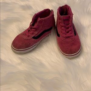 Pink/black 8 toddler Vans